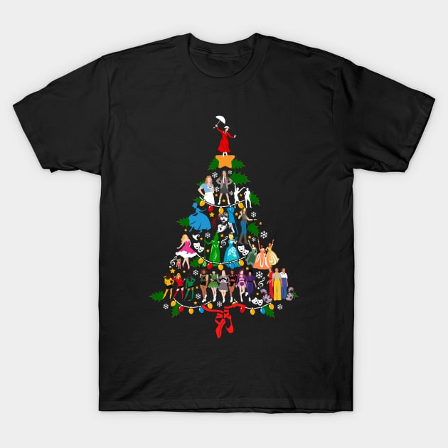 Women of Broadway Christmas Tree T-Shirt by KsuAnn